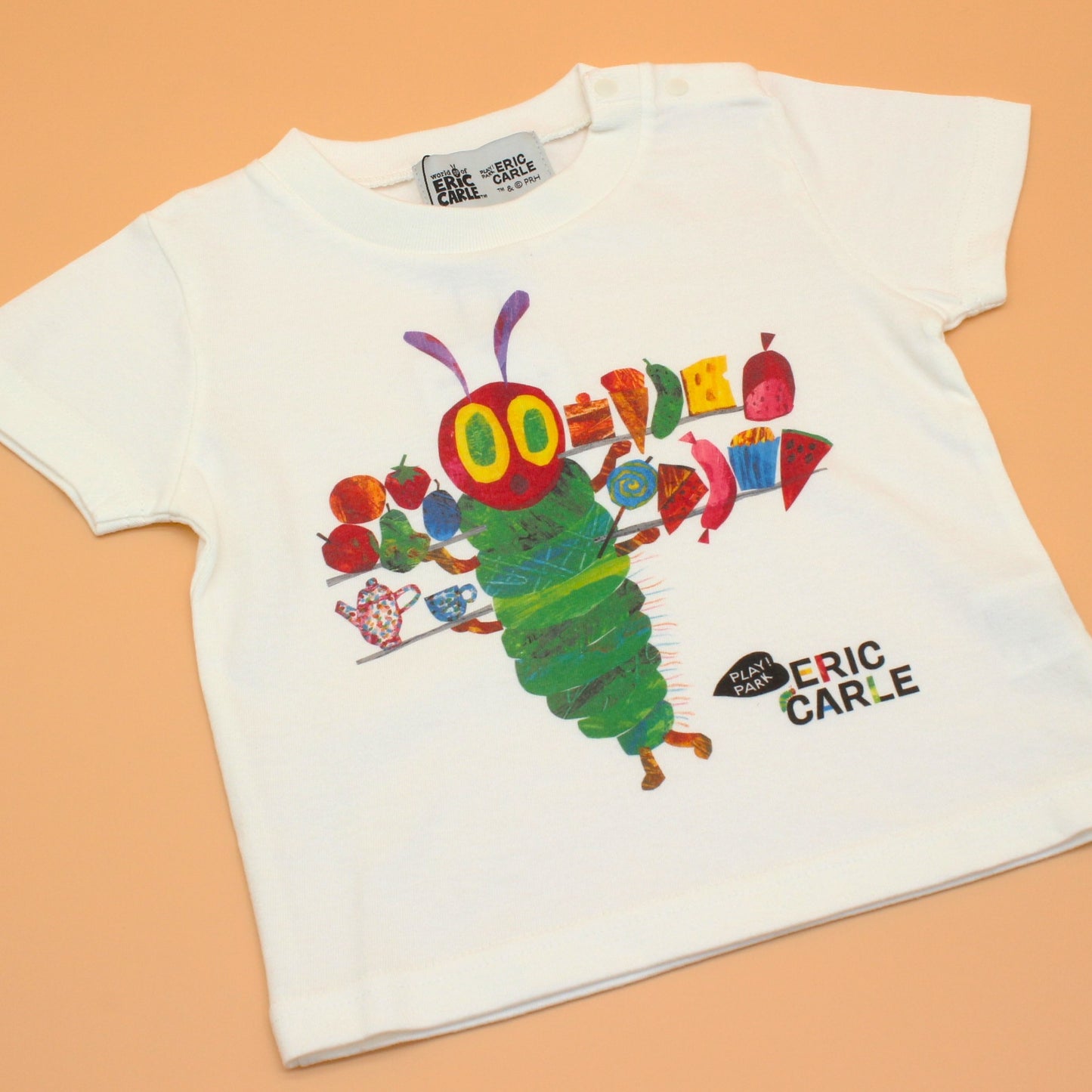 Tシャツ スタンディングあおむし ホワイト (キッズサイズ)