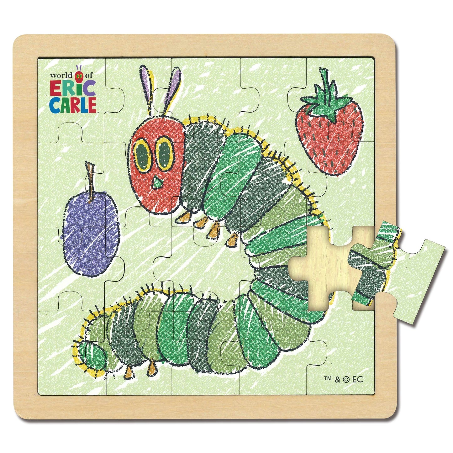 木製パズル スケッチはらぺこあおむし