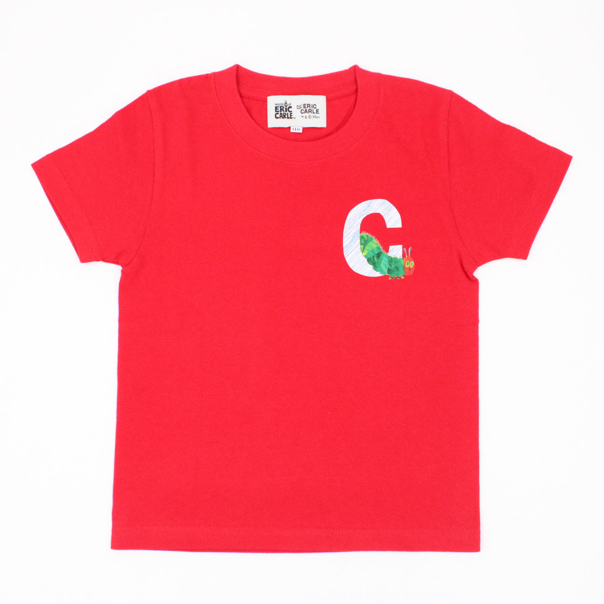 Tシャツ イニシャルC レッド（キッズサイズ）