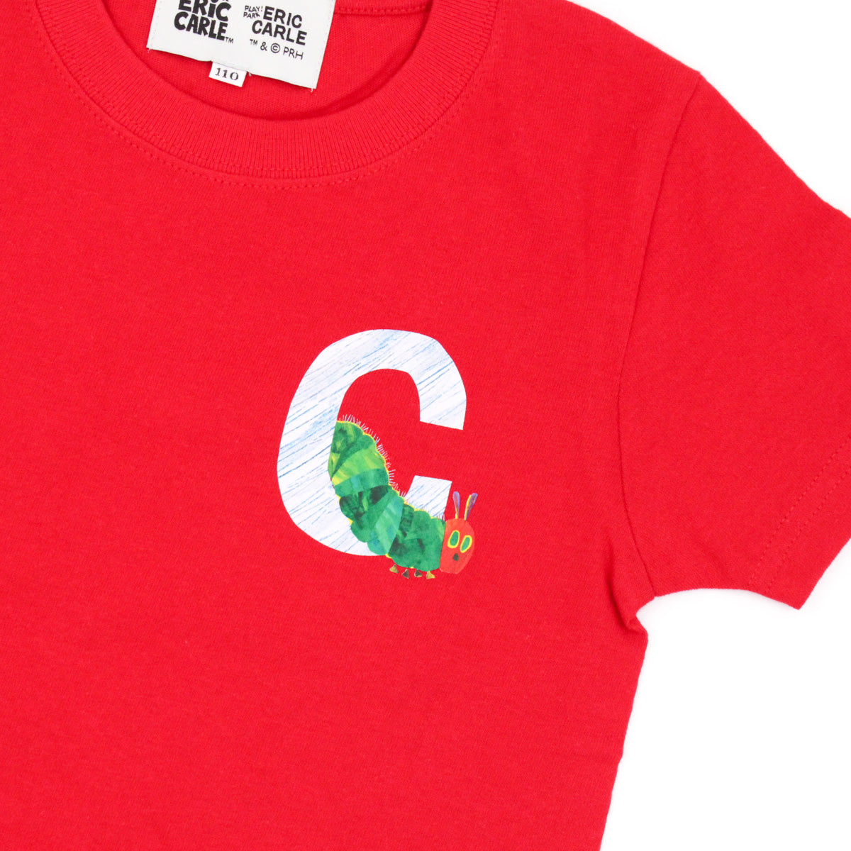 Tシャツ イニシャルC レッド（キッズサイズ）