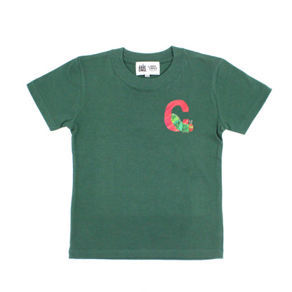 Tシャツ イニシャルC グリーン（キッズサイズ）