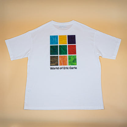 Tシャツ ビックシルエット9ブロック ホワイト（大人サイズ）