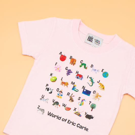 Tシャツ AtoZ ベビーピンク （キッズサイズ）