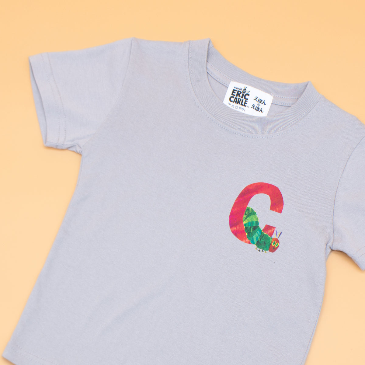 Tシャツ イニシャルC ライトグレー（キッズサイズ）