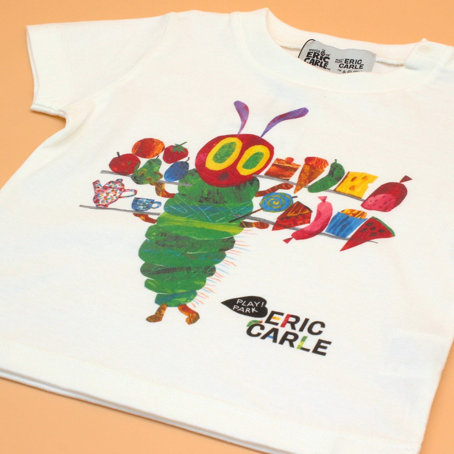 Tシャツ スタンディングあおむし ホワイト （キッズサイズ）