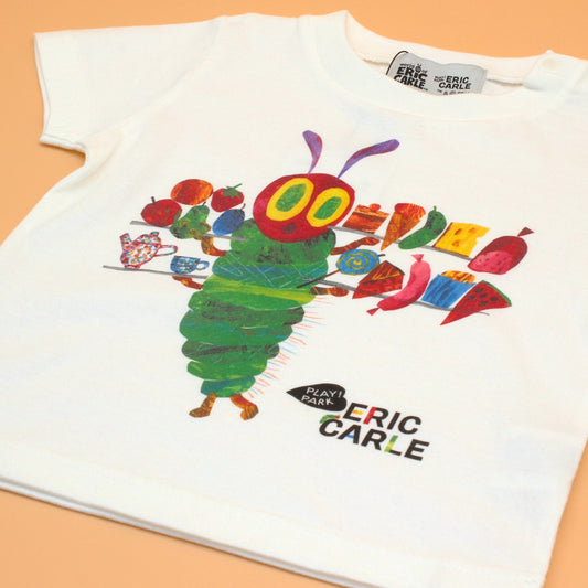 Tシャツ スタンディングあおむし ホワイト （キッズサイズ）