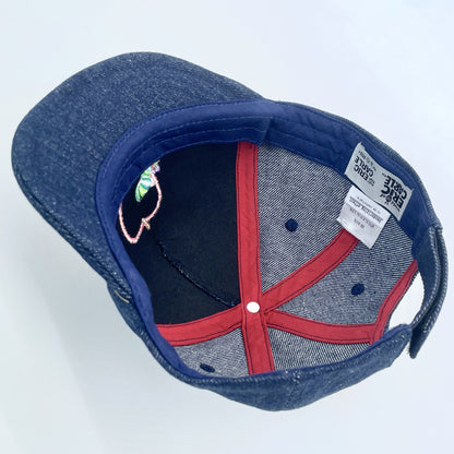 刺繍キャップ アップル  ダークデニム（キッズサイズ）