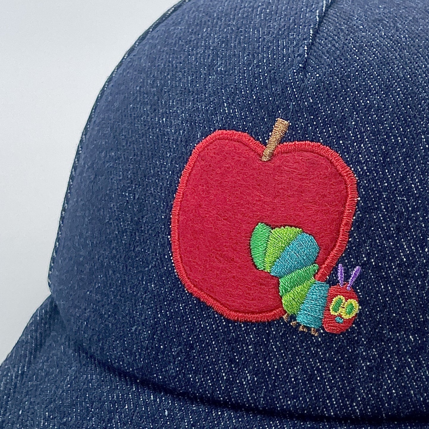 刺繍キャップ アップル  ダークデニム（キッズサイズ）