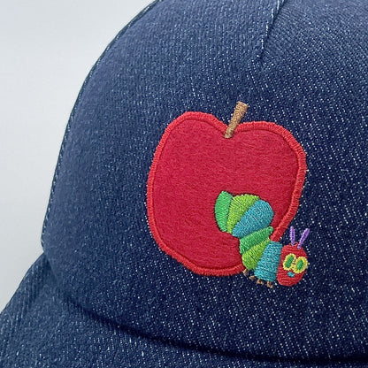 刺繍キャップ アップル  ダークデニム（キッズサイズ）