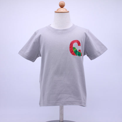 Tシャツ イニシャルC ライトグレー（キッズサイズ）