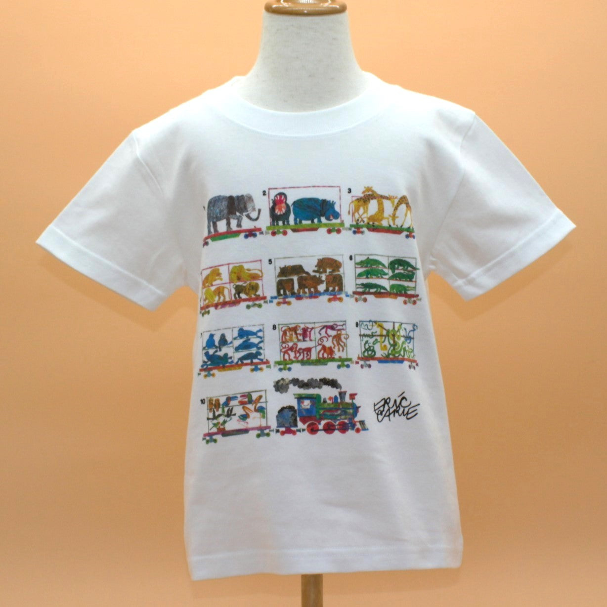 Tシャツ 1,2,3 どうぶつえんへ ホワイト （キッズサイズ）