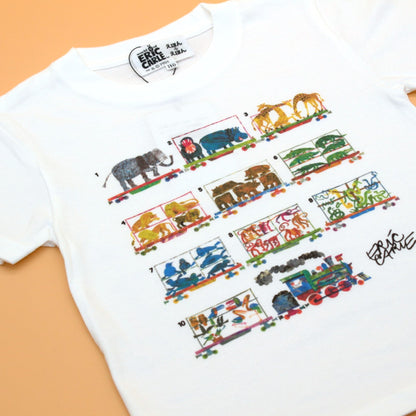 Tシャツ 1,2,3 どうぶつえんへ ホワイト （キッズサイズ）