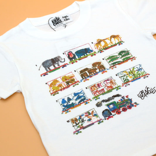 Tシャツ 1,2,3 どうぶつえんへ ホワイト （キッズサイズ）