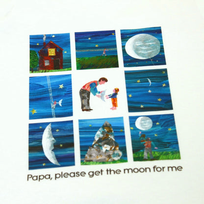 Tシャツ パパ、お月さまとって！ストーリー ホワイト （キッズサイズ）