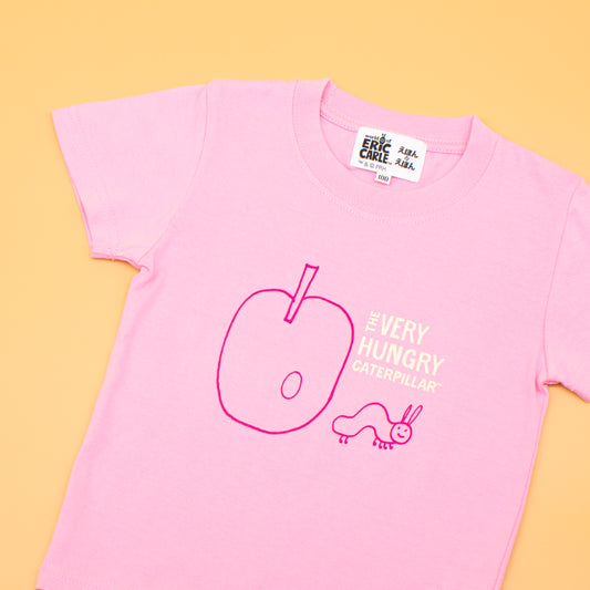 Tシャツ スケッチアップル ピンク  （キッズサイズ）
