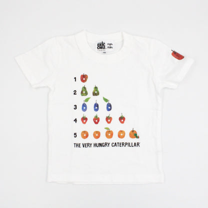 Tシャツ フルーツ1to5 ホワイト （キッズサイズ）