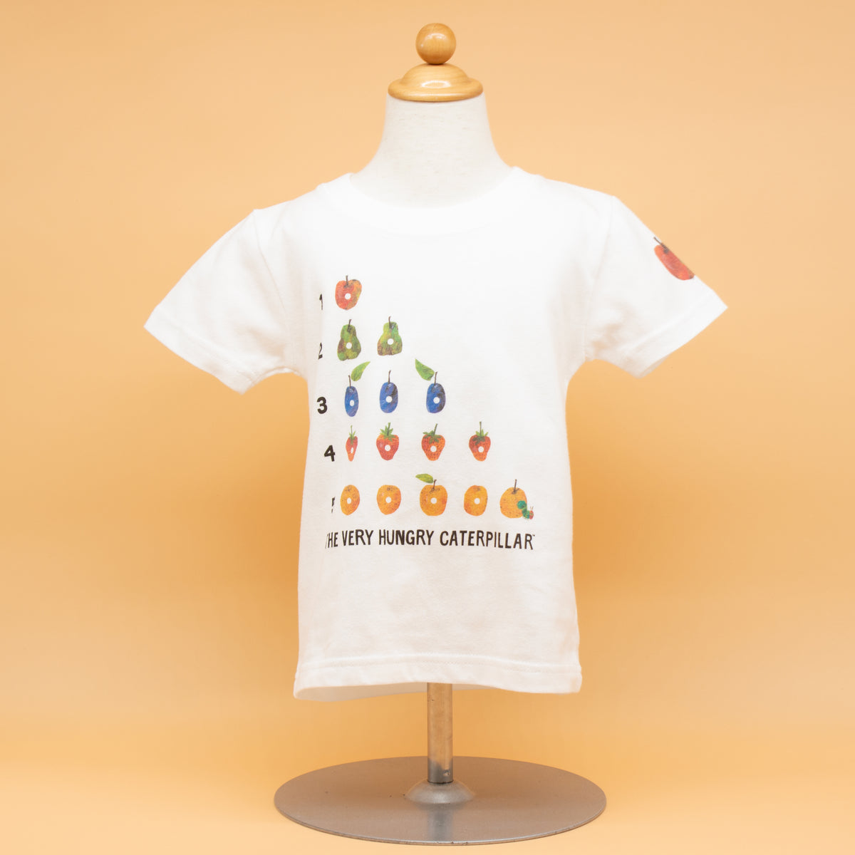 Tシャツ フルーツ1to5 ホワイト （キッズサイズ）