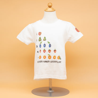 Tシャツ フルーツ1to5 ホワイト （キッズサイズ）