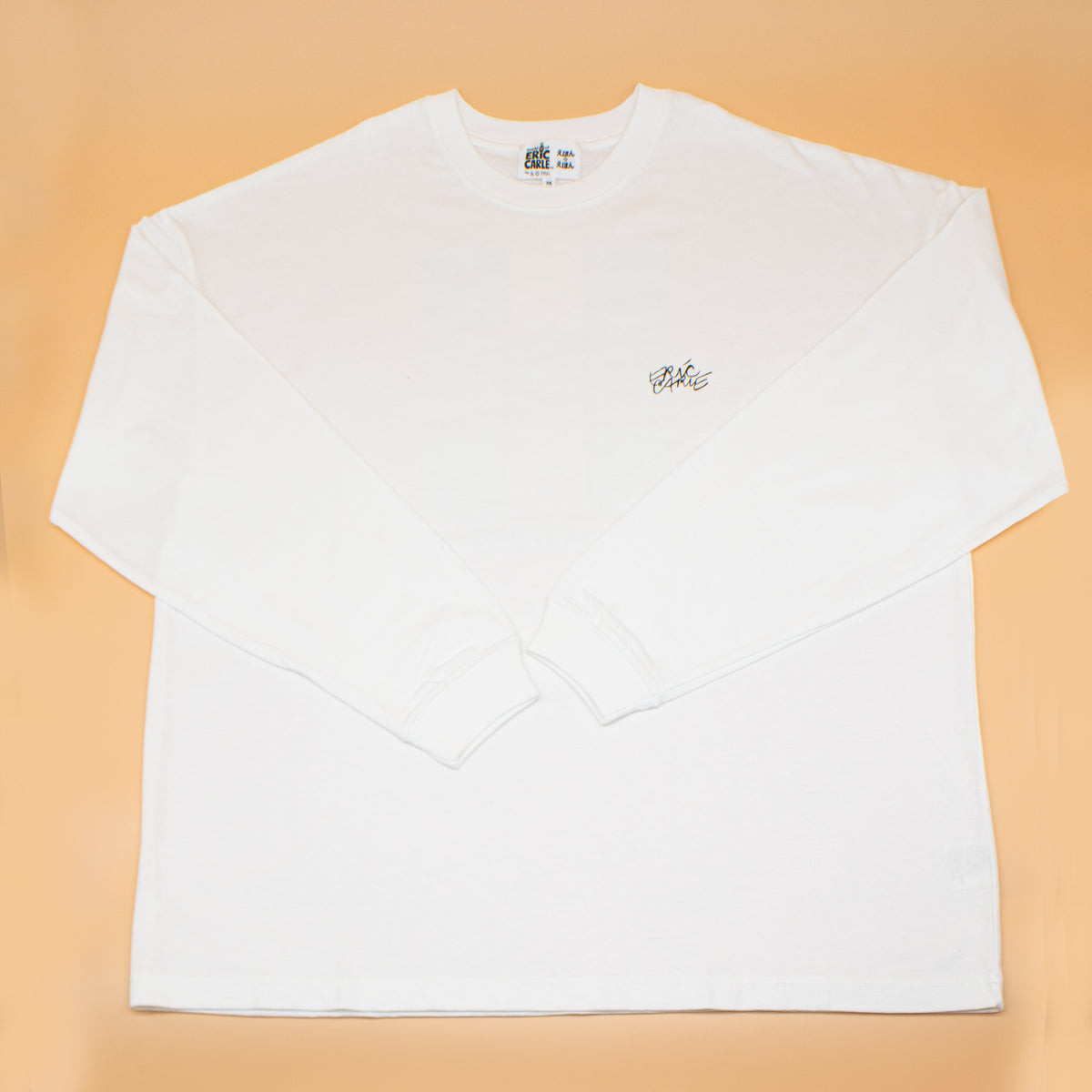ビックシルエット ロングスリーブTシャツ 9ブロック ホワイト （大人サイズ）