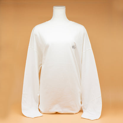 ビックシルエット ロングスリーブTシャツ 9ブロック ホワイト （大人サイズ）