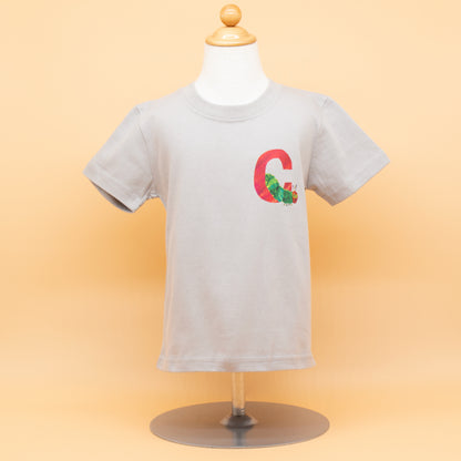 Tシャツ イニシャルC ライトグレー（キッズサイズ）