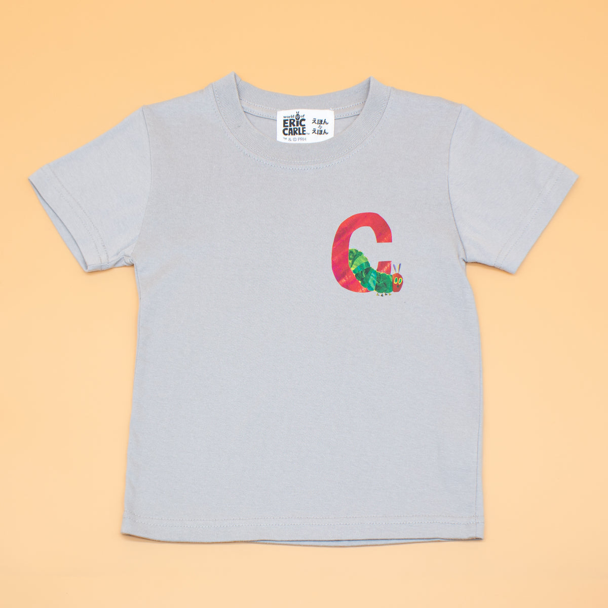 Tシャツ イニシャルC ライトグレー（キッズサイズ）